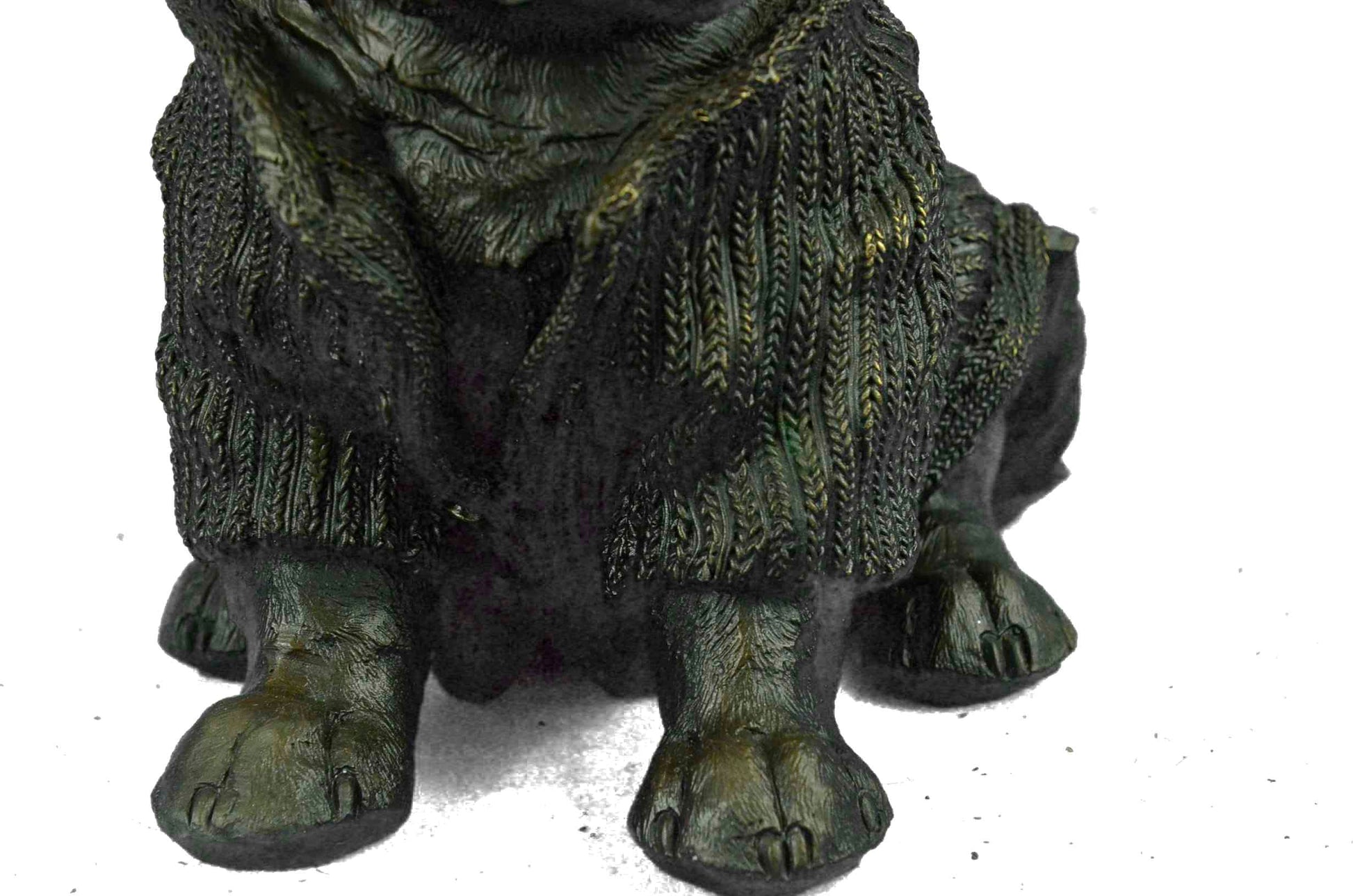 Cute Chihuahua Dog in Hooded Sweater Bronze Sculpture Figurine Statue Hot Cast