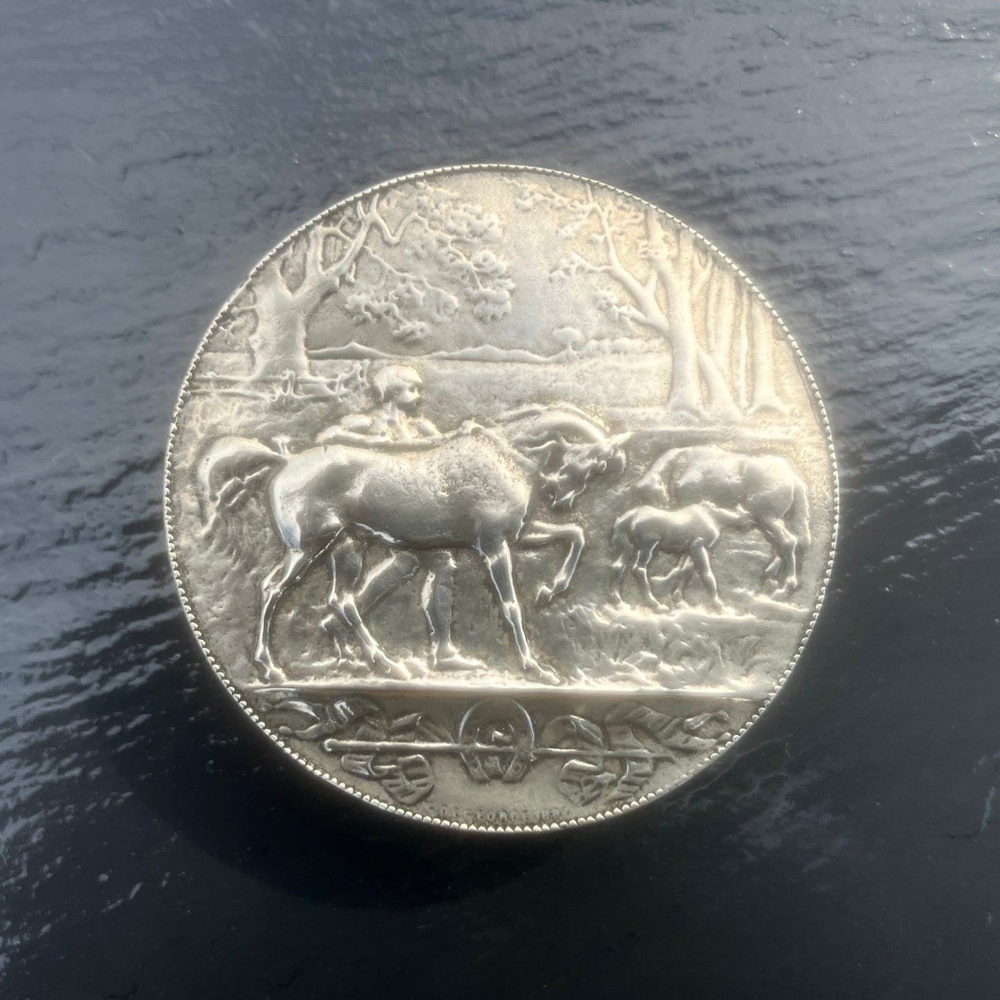 Bucolic Horses Belt Buckle (fits 1.5" belt)