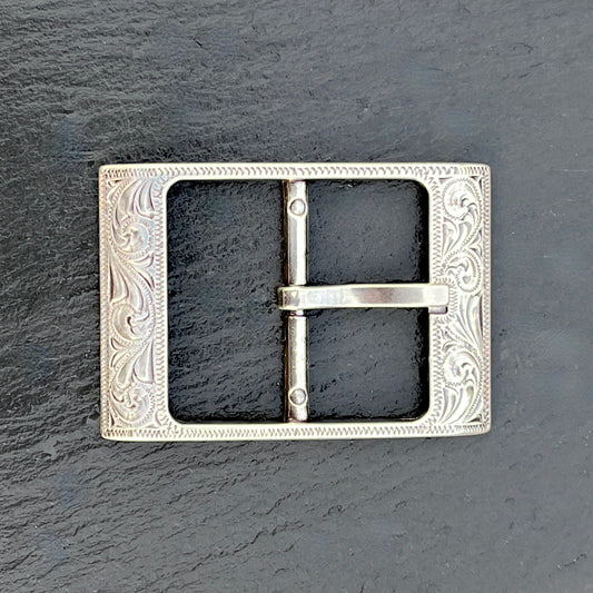 Engraved Rectangle Belt Buckle (fits 1.5" inch belt)