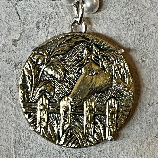 Vintage Best Friend Button Necklace