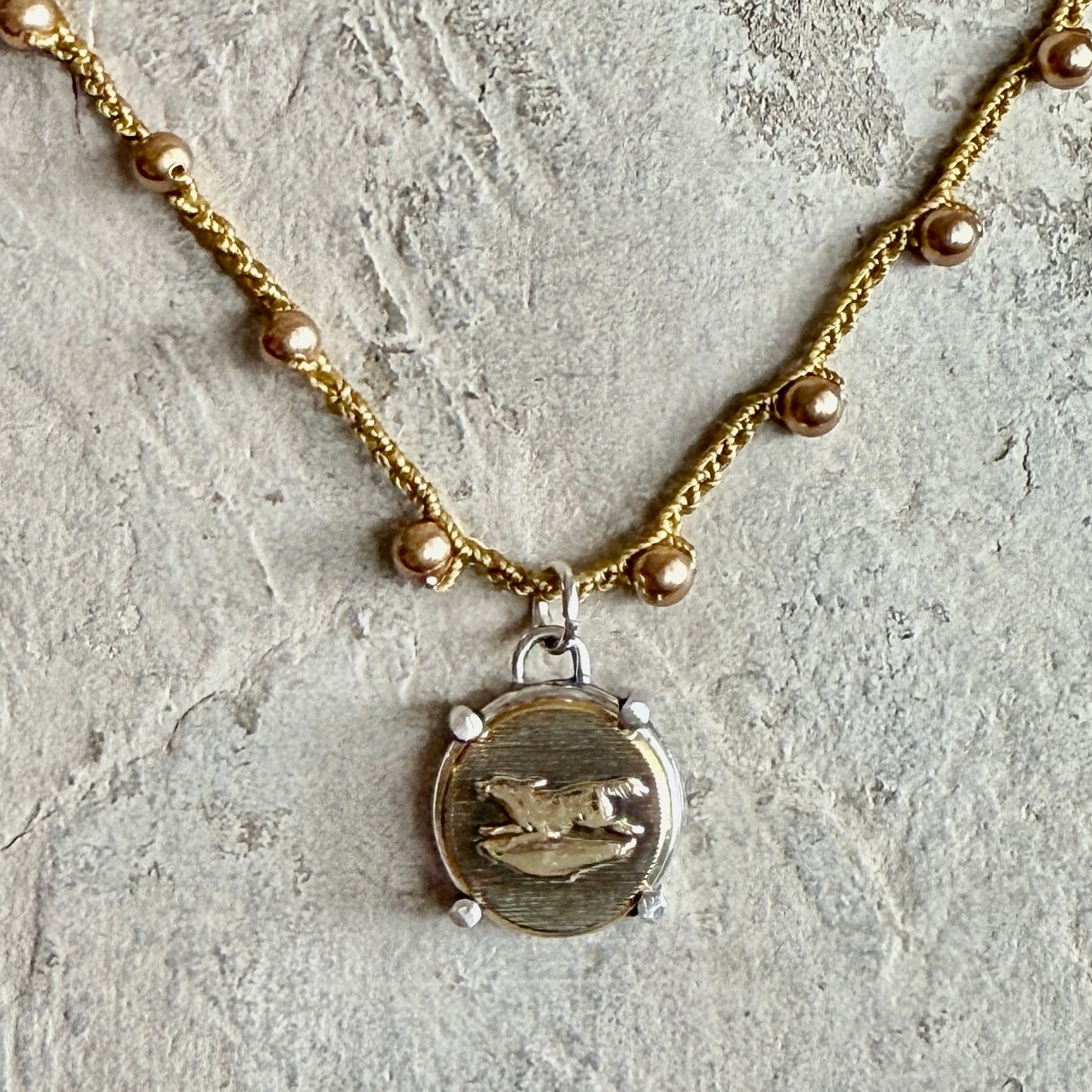 Little Lovely Zoomy Dog Button Necklace