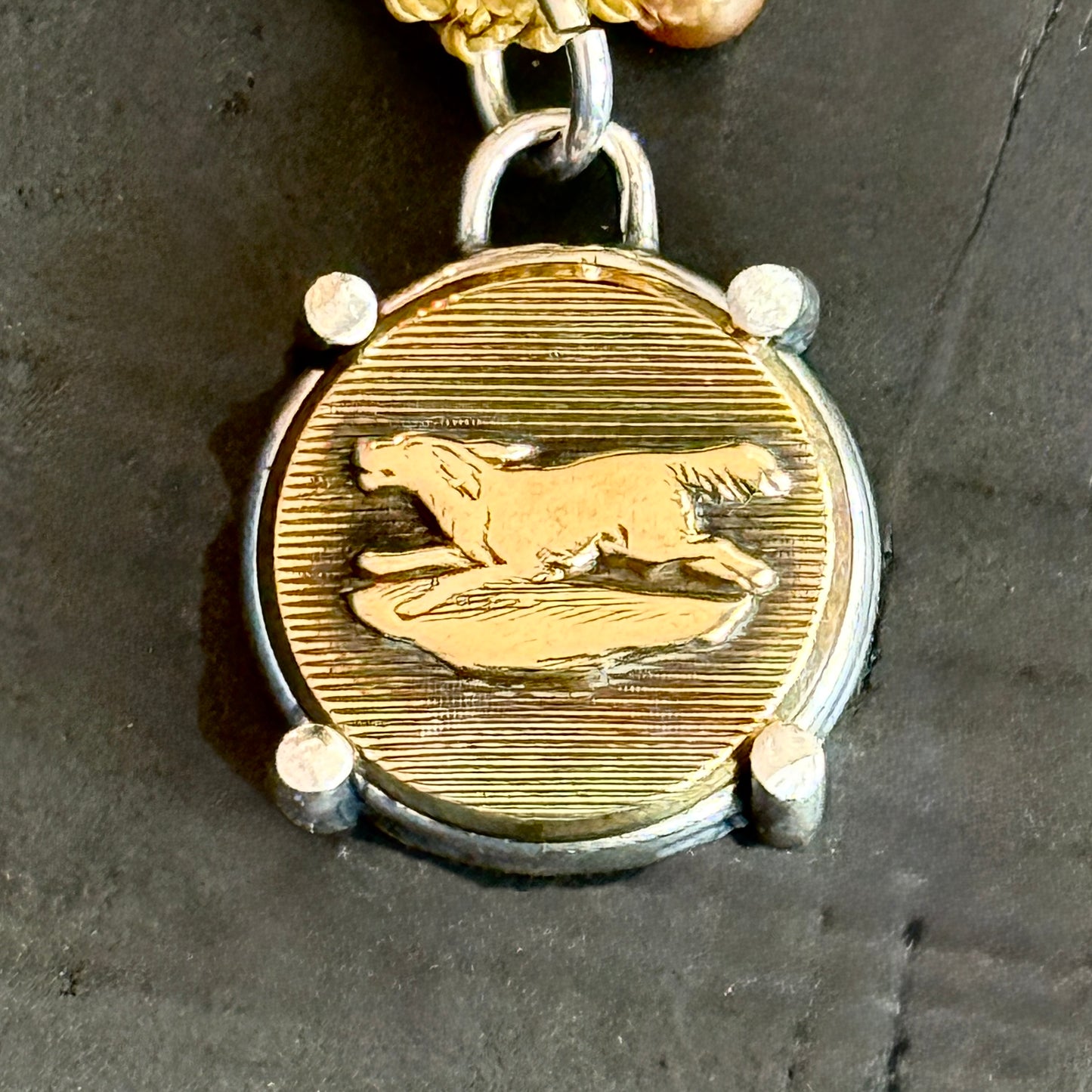 Little Lovely Zoomy Dog Button Necklace