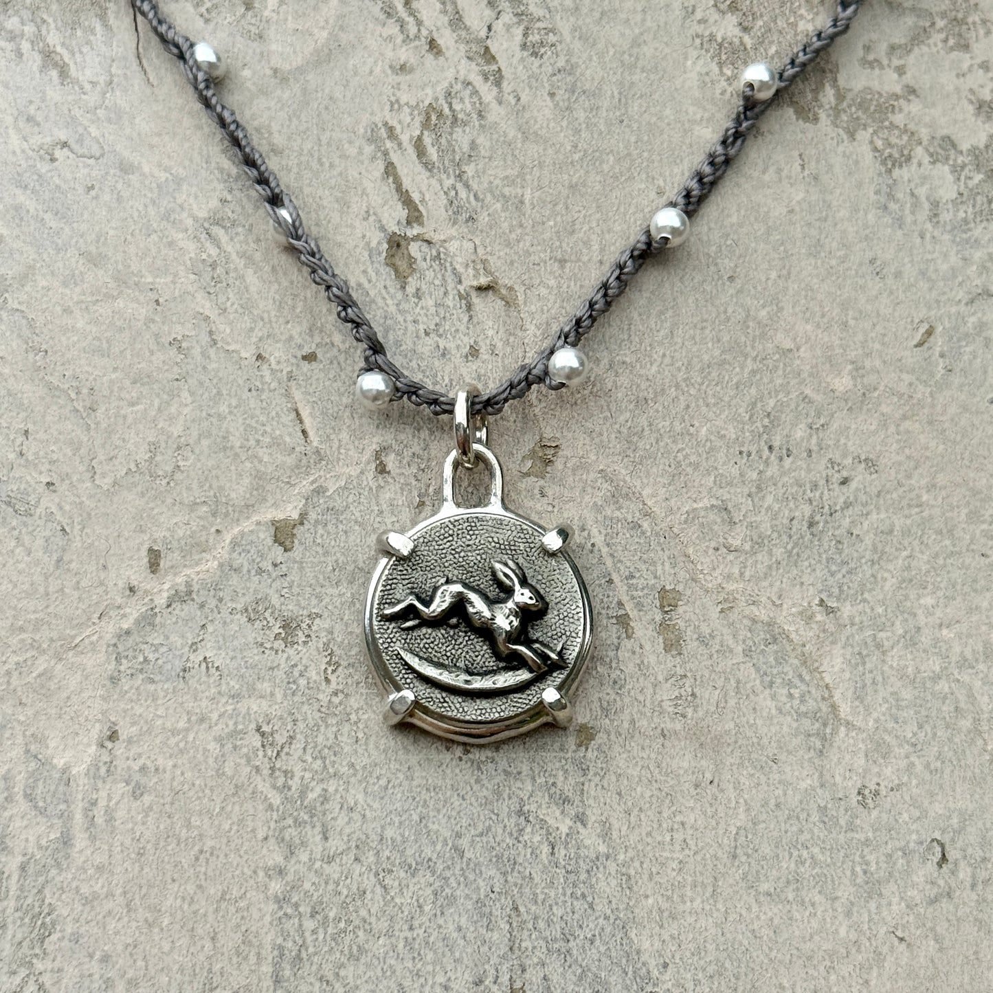 Little Lovely Silver Hare Necklace