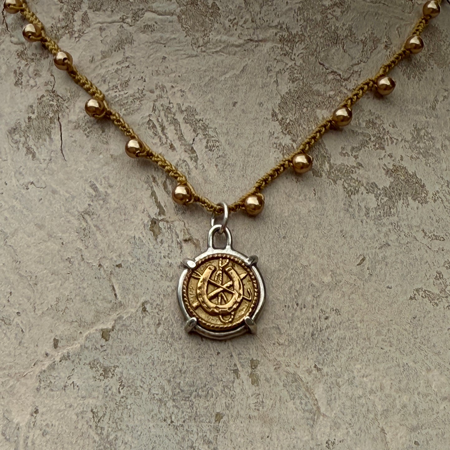 Little Lovely Brass Horseshoe Necklace