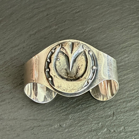 Hoof and Shoe Contoured Horse Cuff Bracelet