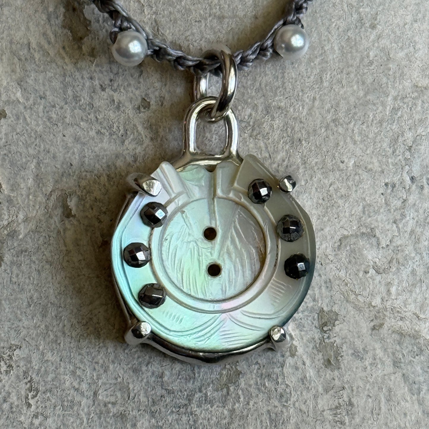 Little Lovely Abalone Horseshoe Necklace