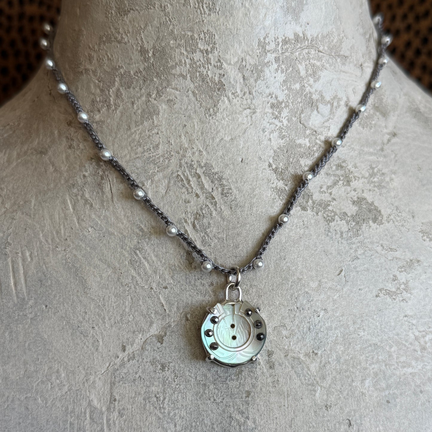 Little Lovely Abalone Horseshoe Necklace