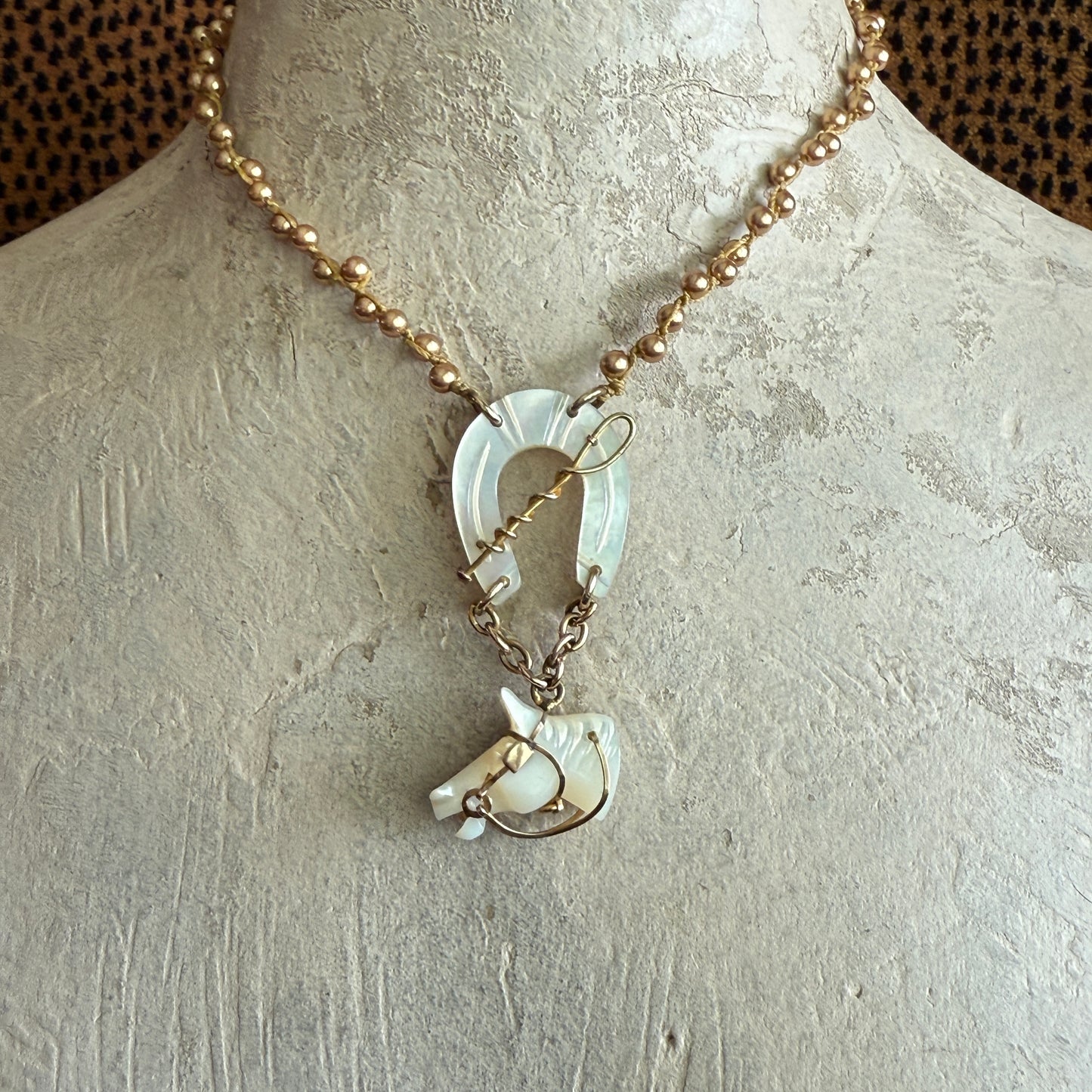 Victorian Horseshoe Watch Fob Necklace