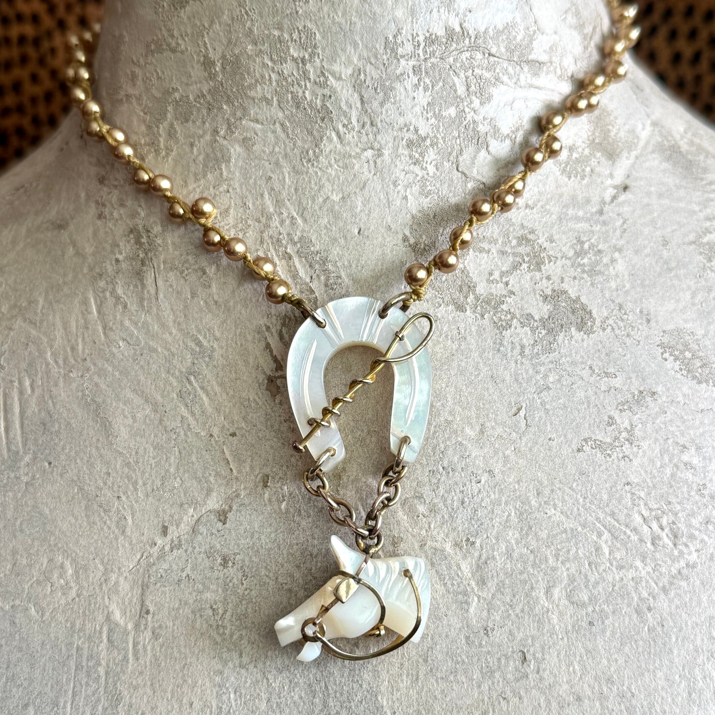 Victorian Horseshoe Watch Fob Necklace