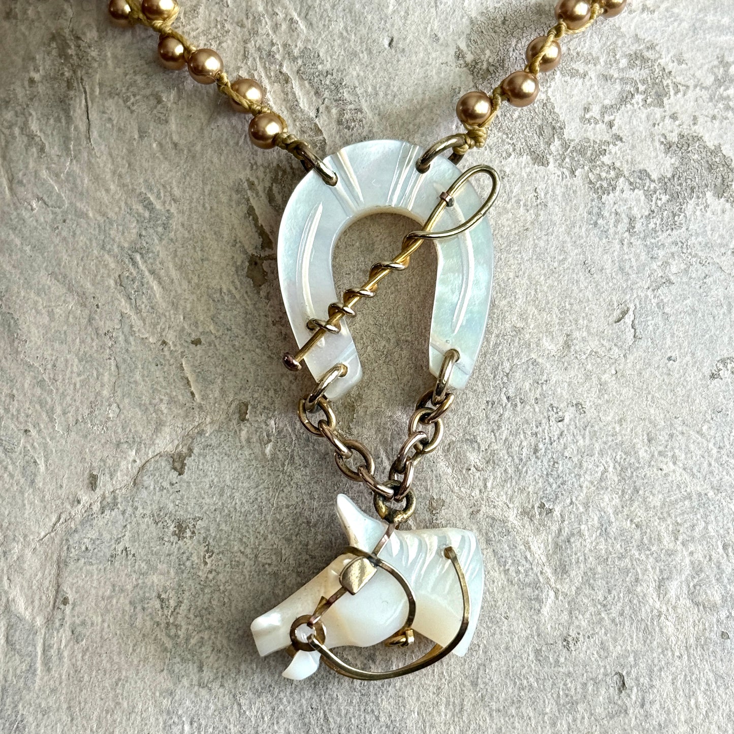 Victorian Horseshoe Watch Fob Necklace