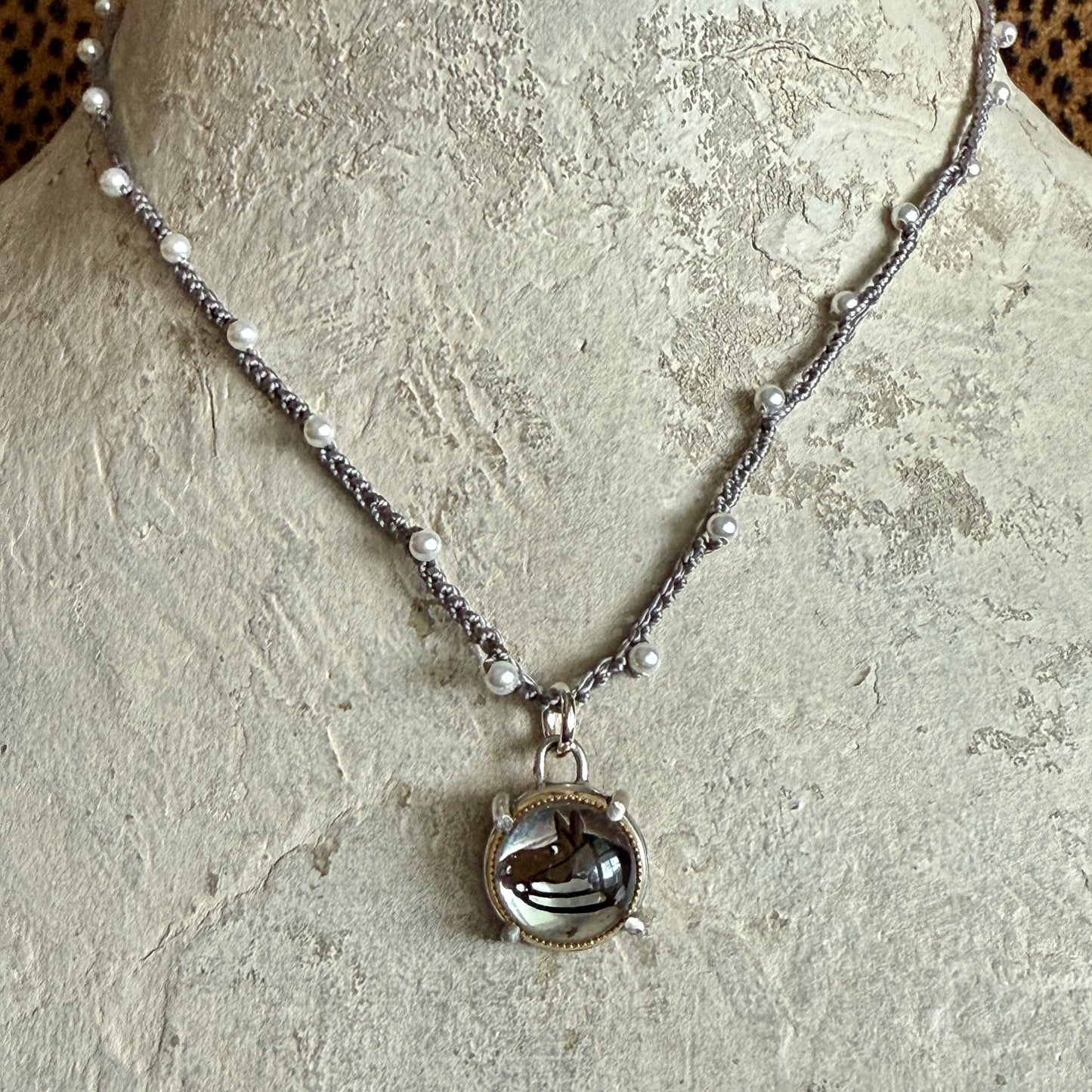 Little Lovely Crystal Horse Head Necklace