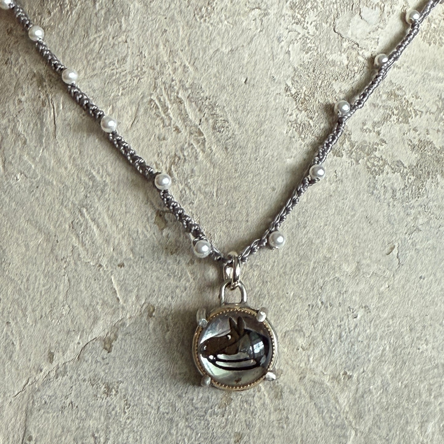 Little Lovely Crystal Horse Head Necklace