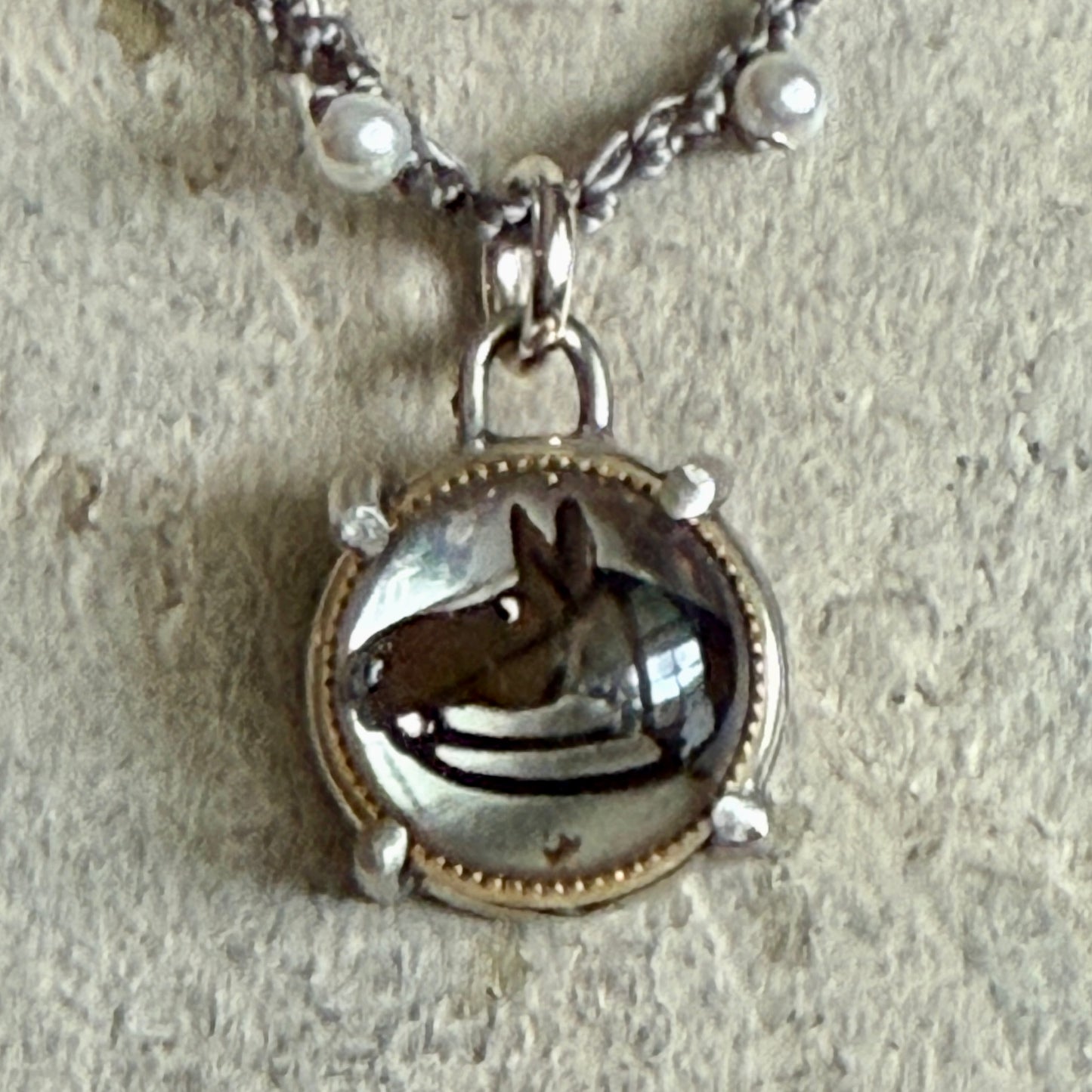 Little Lovely Crystal Horse Head Necklace