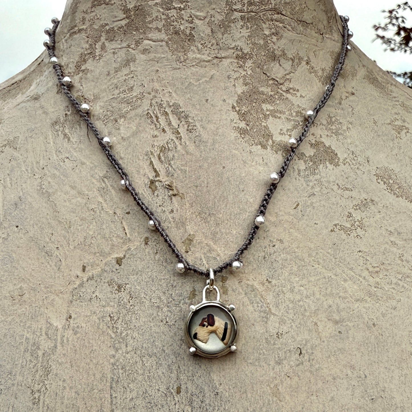 Little Lovely Crystal Terrier Dog Necklace