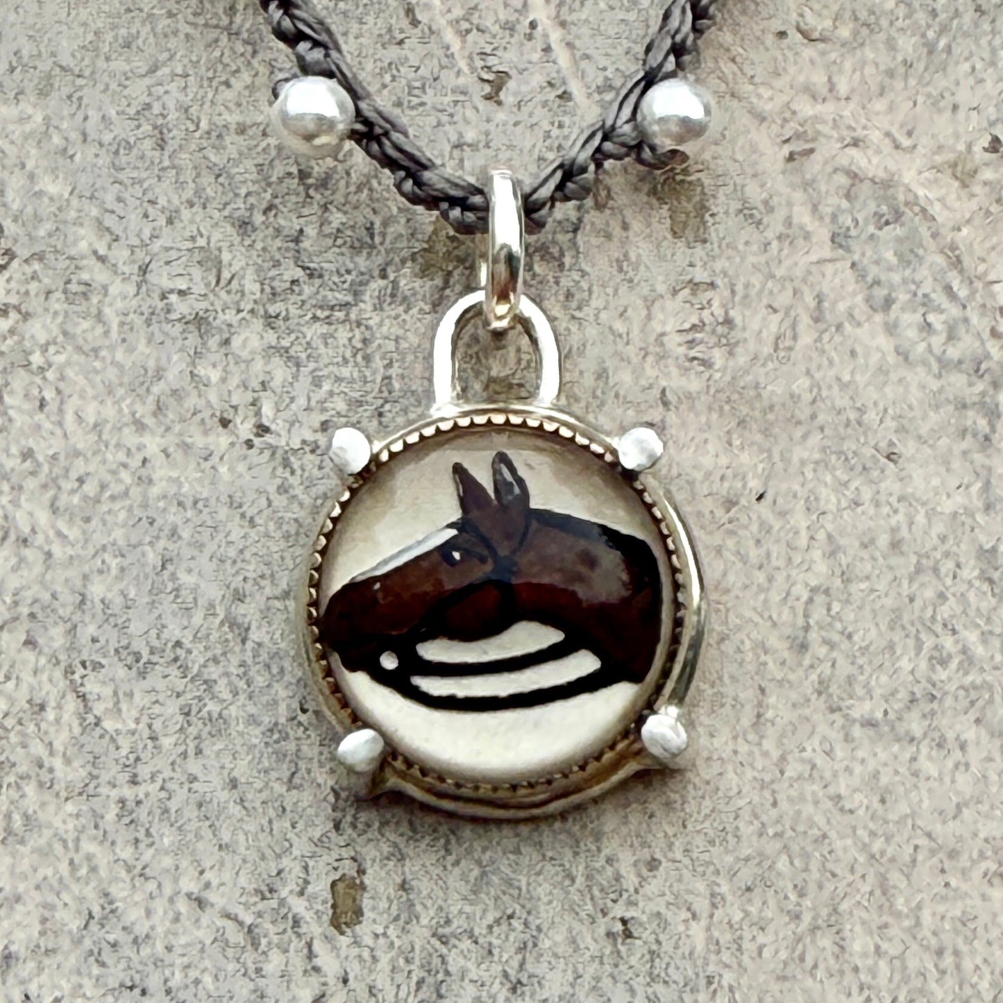Little Lovely Crystal Horse Head Necklace