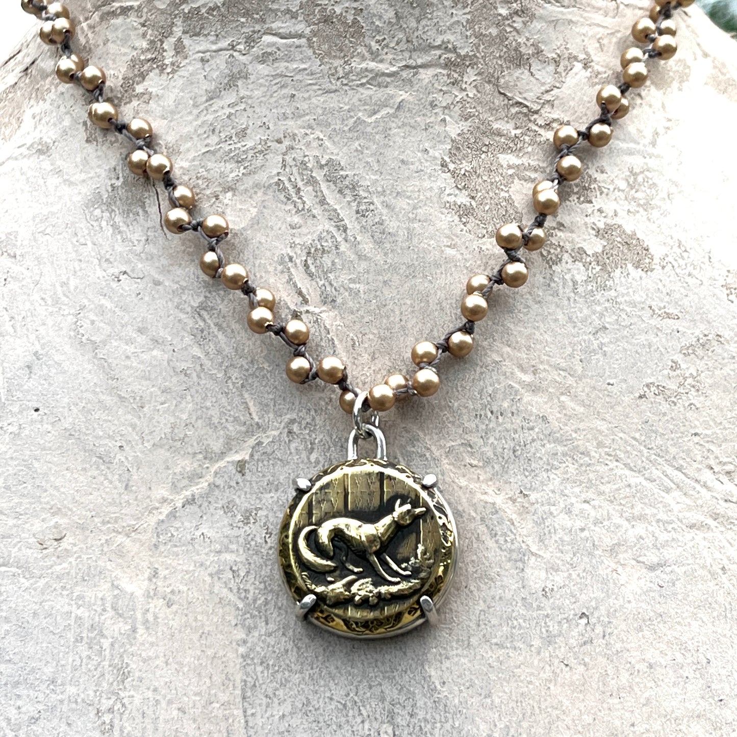 Fine Fox on Cord Necklace