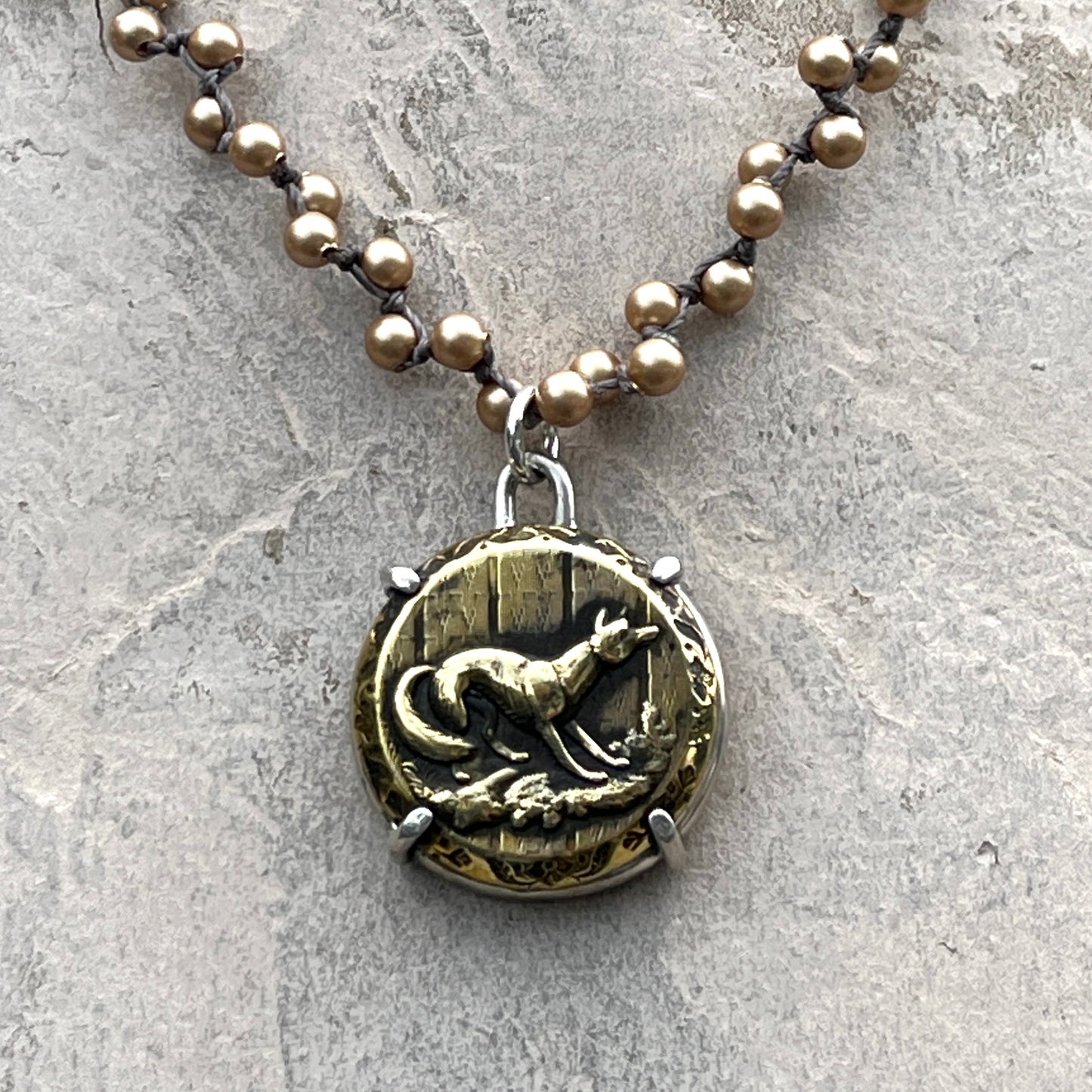 Fine Fox on Cord Necklace