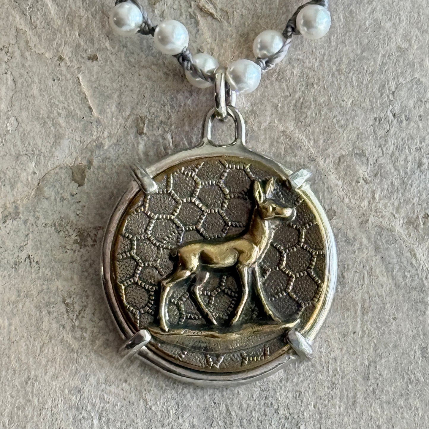 Doe A Deer Button Necklace