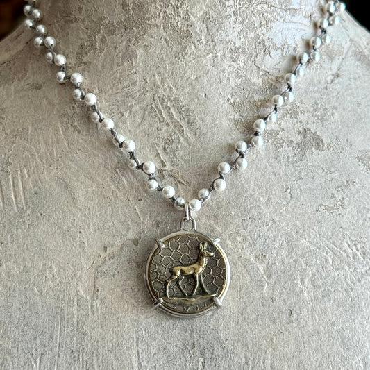 Doe A Deer Button Necklace