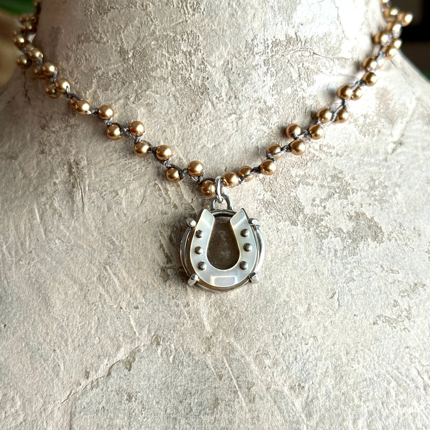 Lovely MOP Horseshoe Necklace