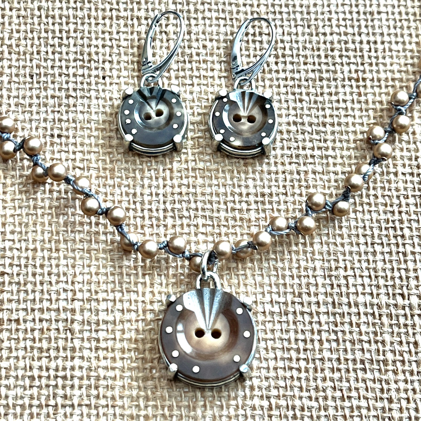 Vintage Horseshoe Button Earrings