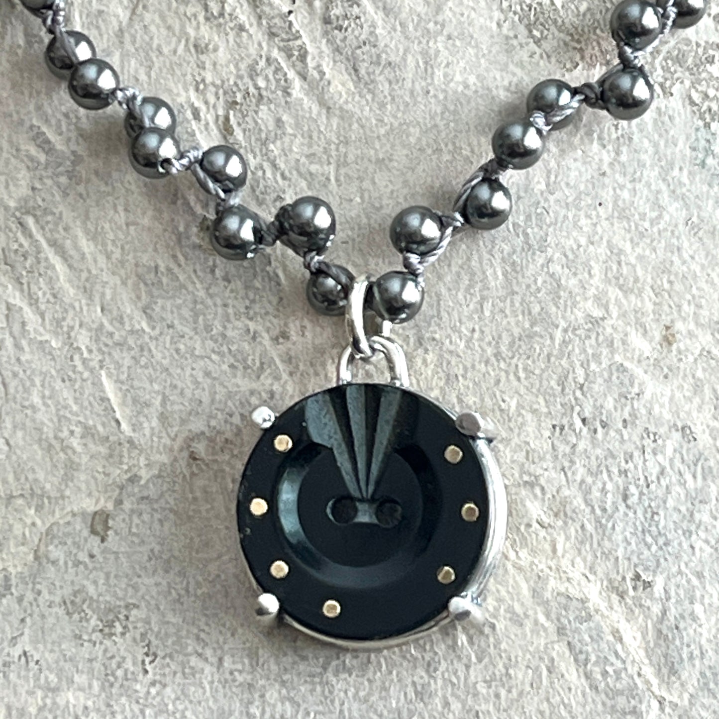 Vintage Horseshoe Button Necklaces