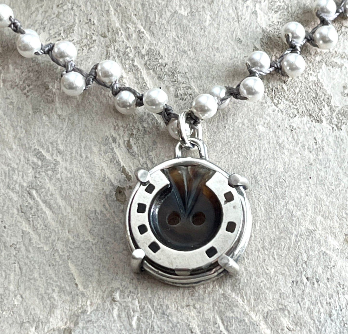 Vintage Horseshoe Button Necklaces
