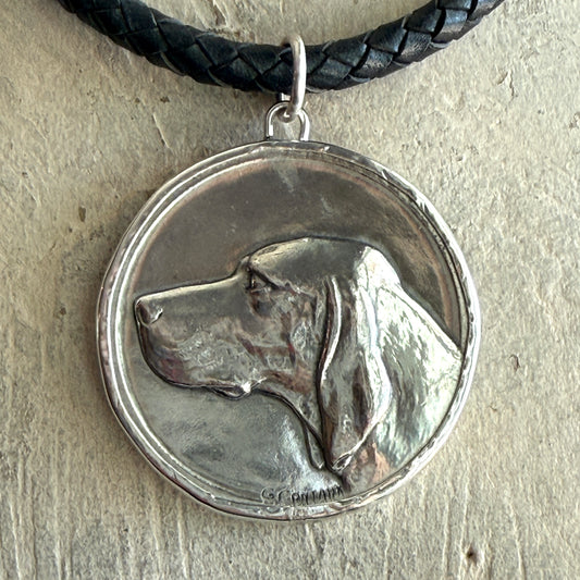 Silver Foxhound Medal on Silver Pearls