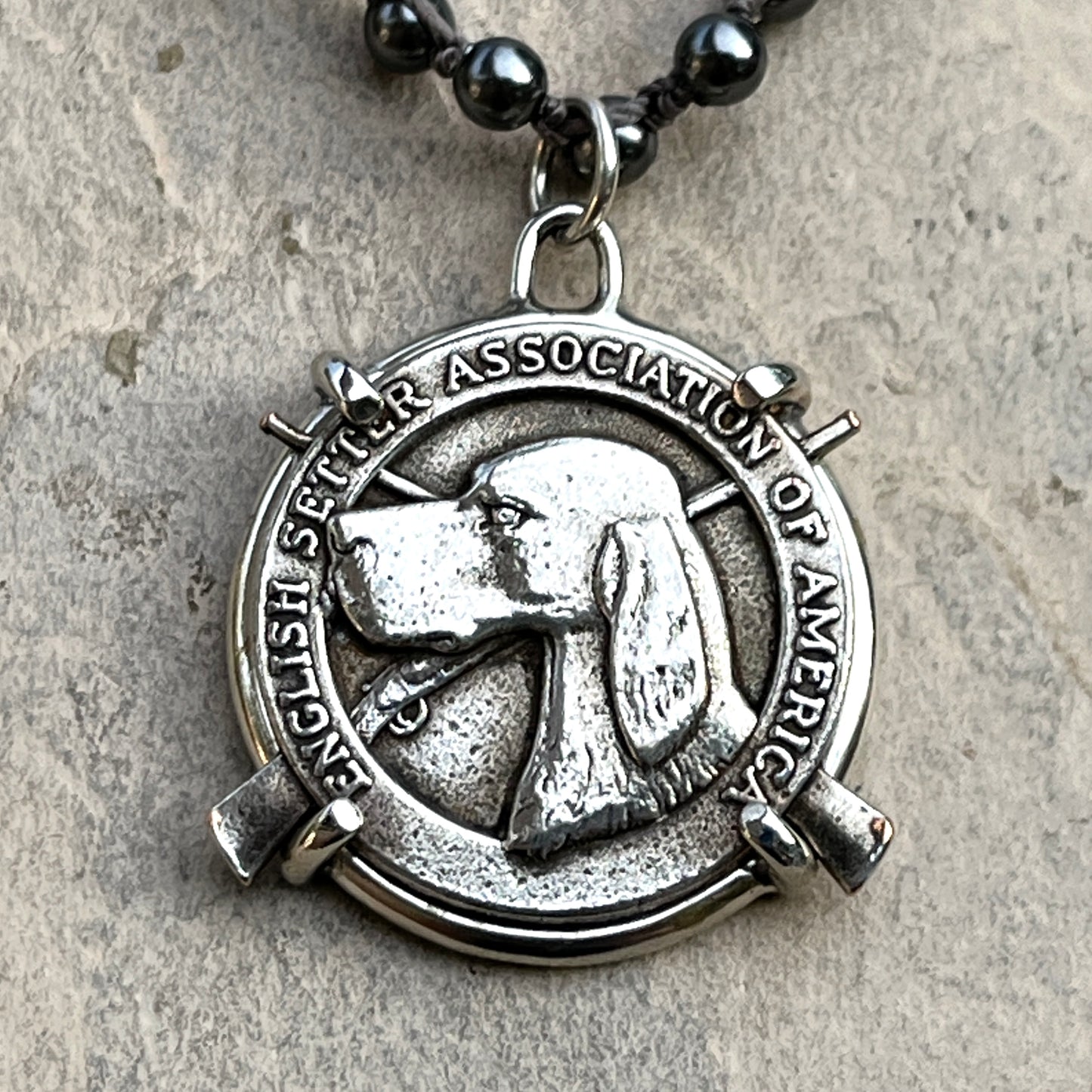 English Setter Dog Medal Necklace
