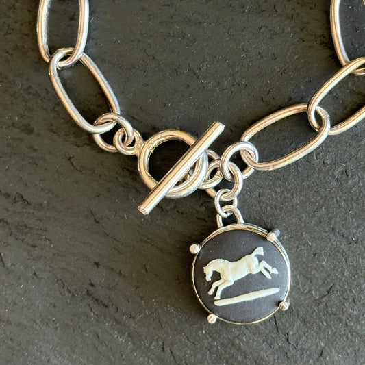 Sterling Wedgwood Horse Bracelet