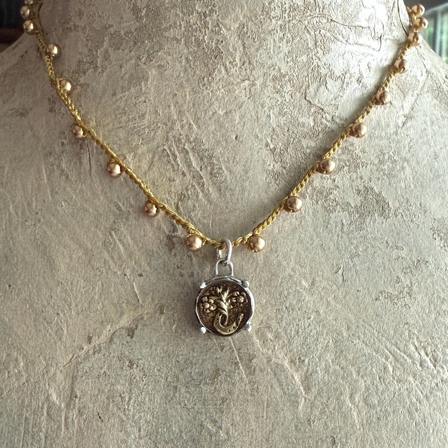 Little Lovely Brass Horseshoe Necklace