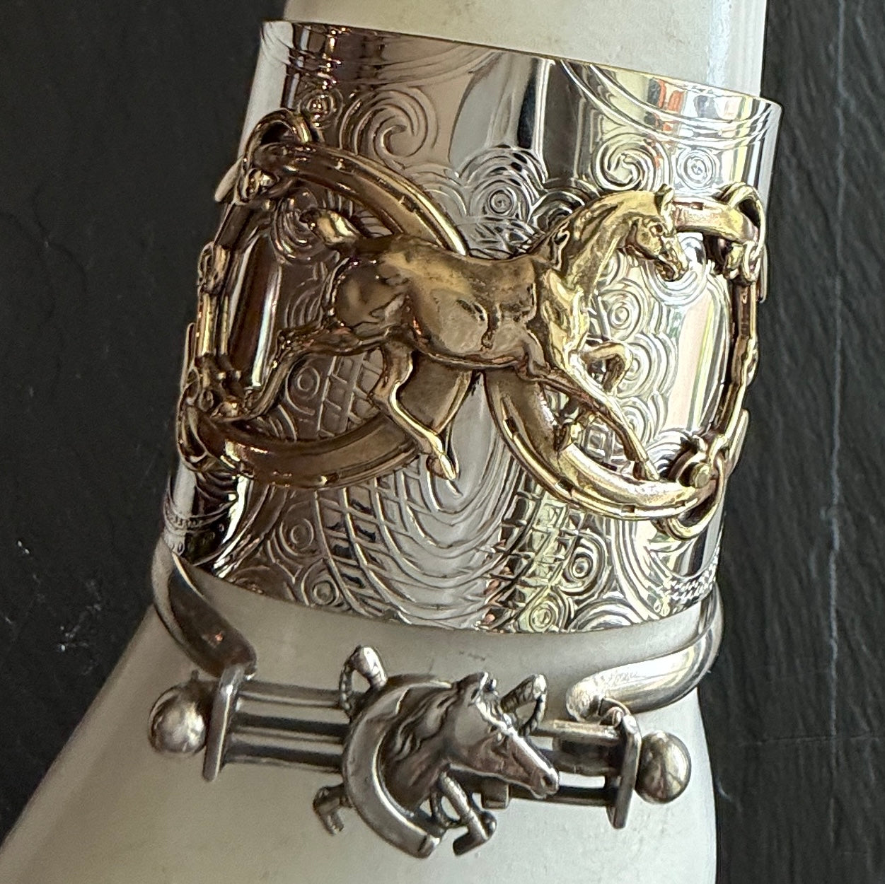 Sterling Stock Pin Cuff Bracelet