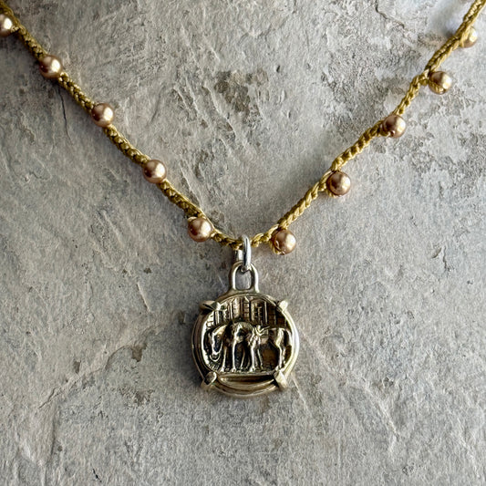 Little Lovely Saddled Horses Necklace