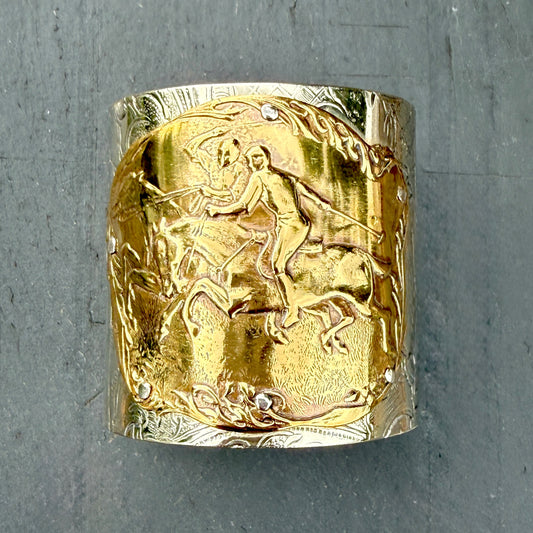 Silver Platter Polo Cuff Bracelet