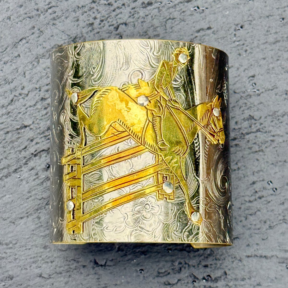Silver Platter Lady Jumper Cuff Bracelet