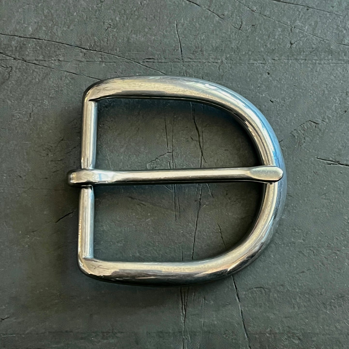Stainless Steel Heel Bar Belt Buckle (fits 1.5" belt)