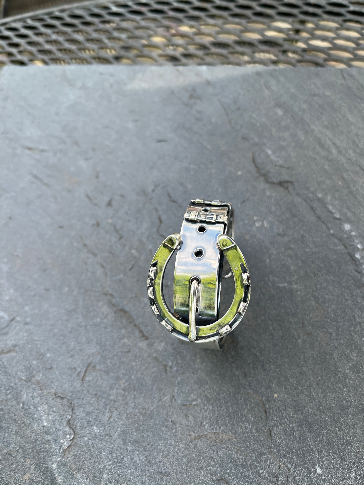 Solid Sterling Horseshoe Buckle Bracelet