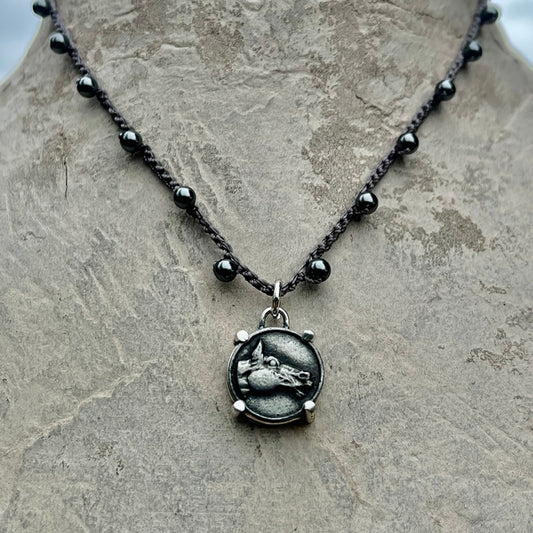 Little Lovely Pewter Horse Head Necklace
