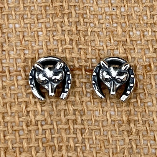 Horseshoe Fox Post Earrings