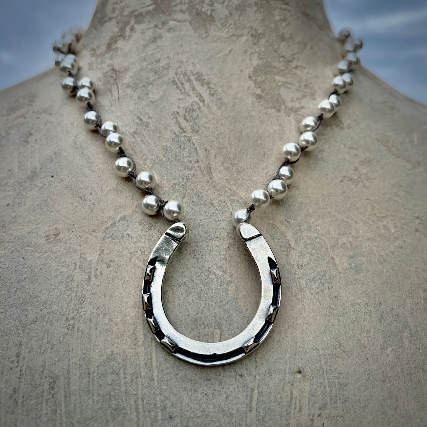 Solid Luck on Pearl Necklace