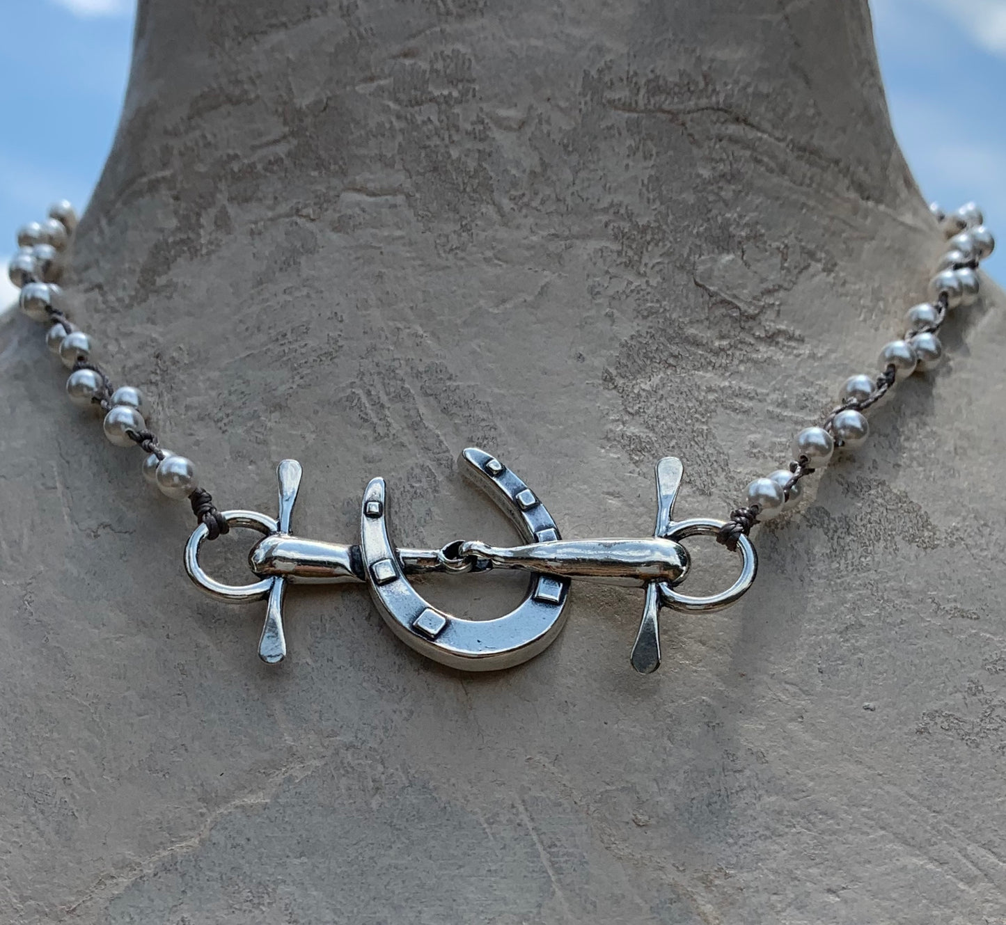 Bit of Luck on Pearls Necklace