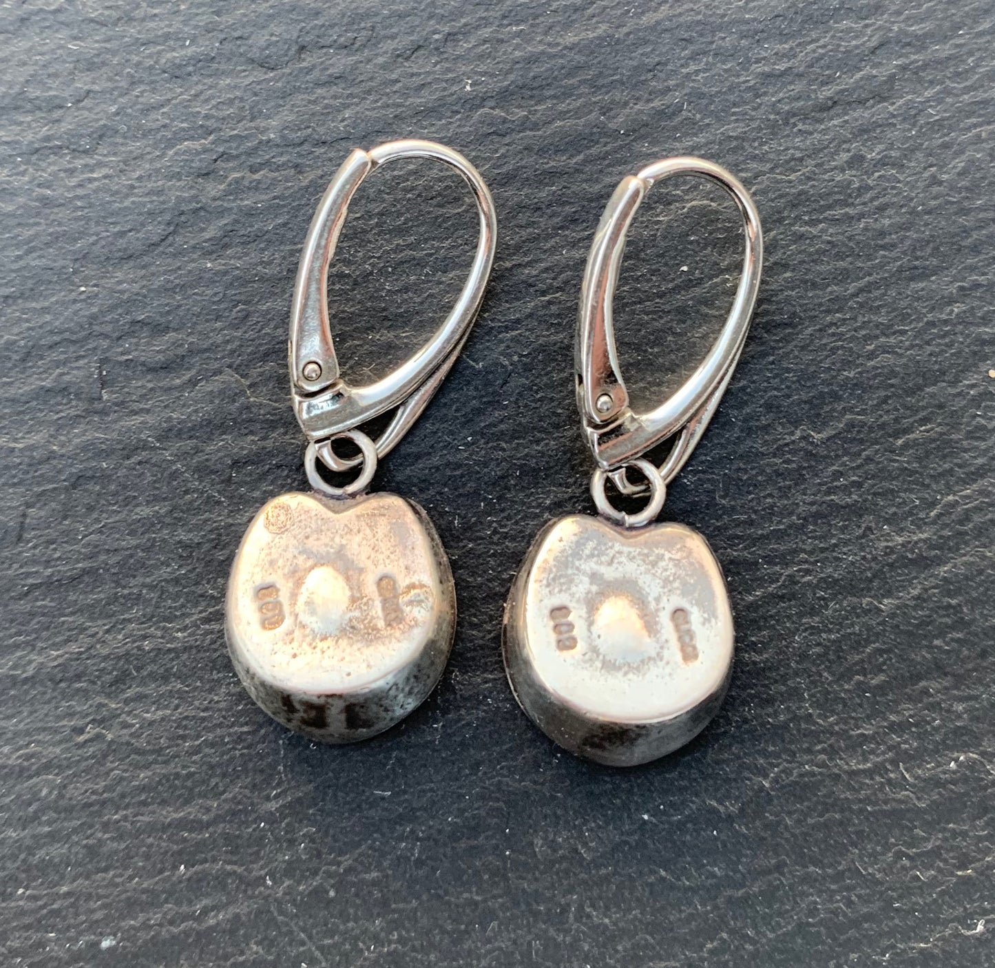 Sterling Hoofprints Leverback Earrings