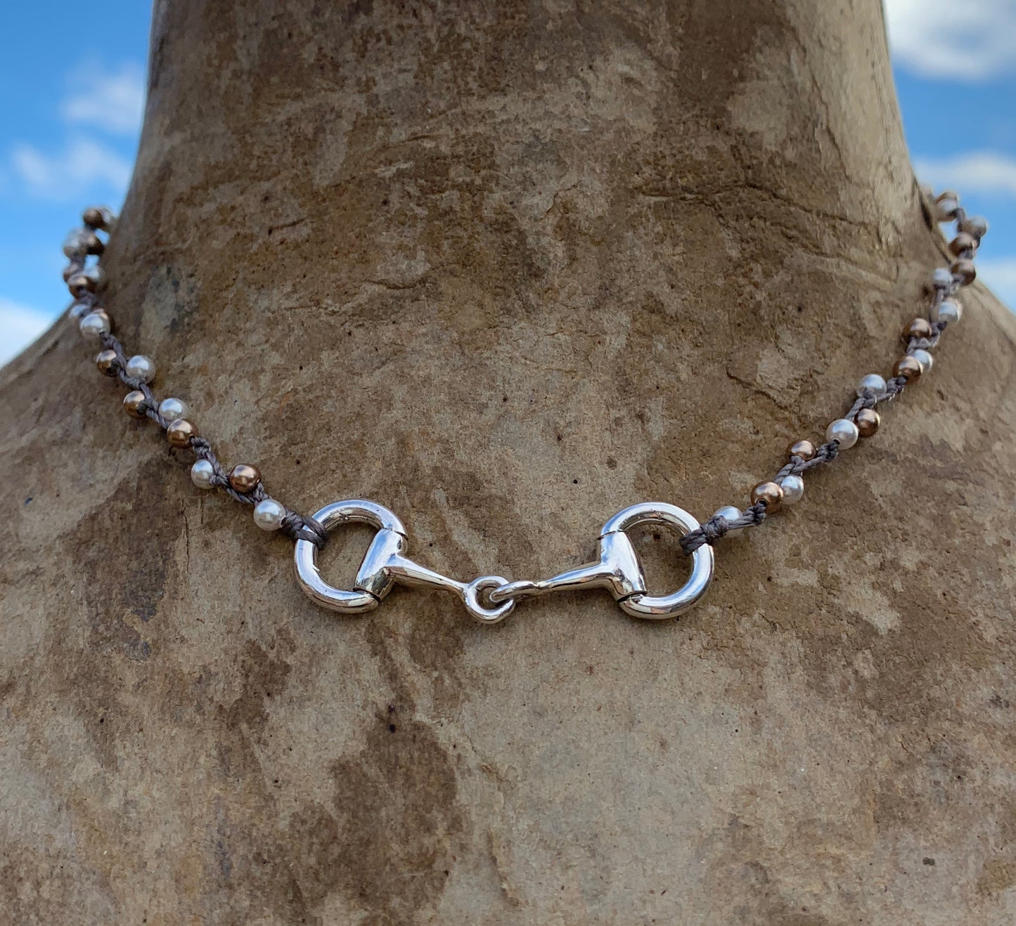 Egg Butt Bit and Pearl Choker Necklace