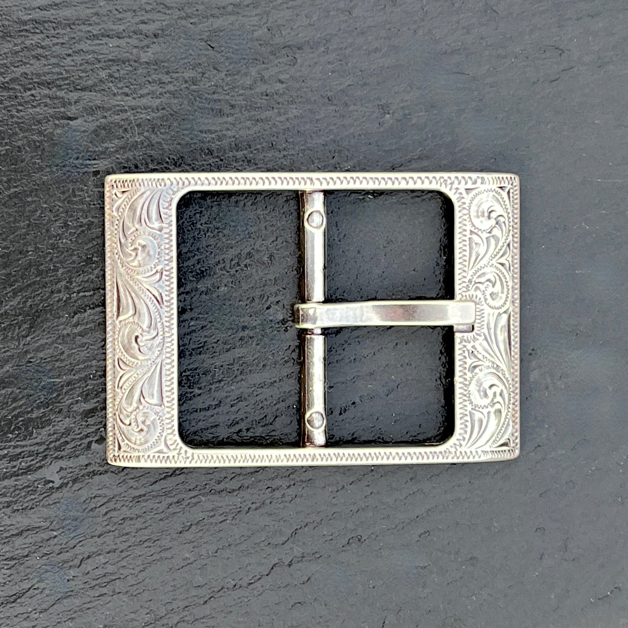 Engraved Rectangle Belt Buckle (fits up to 1.5