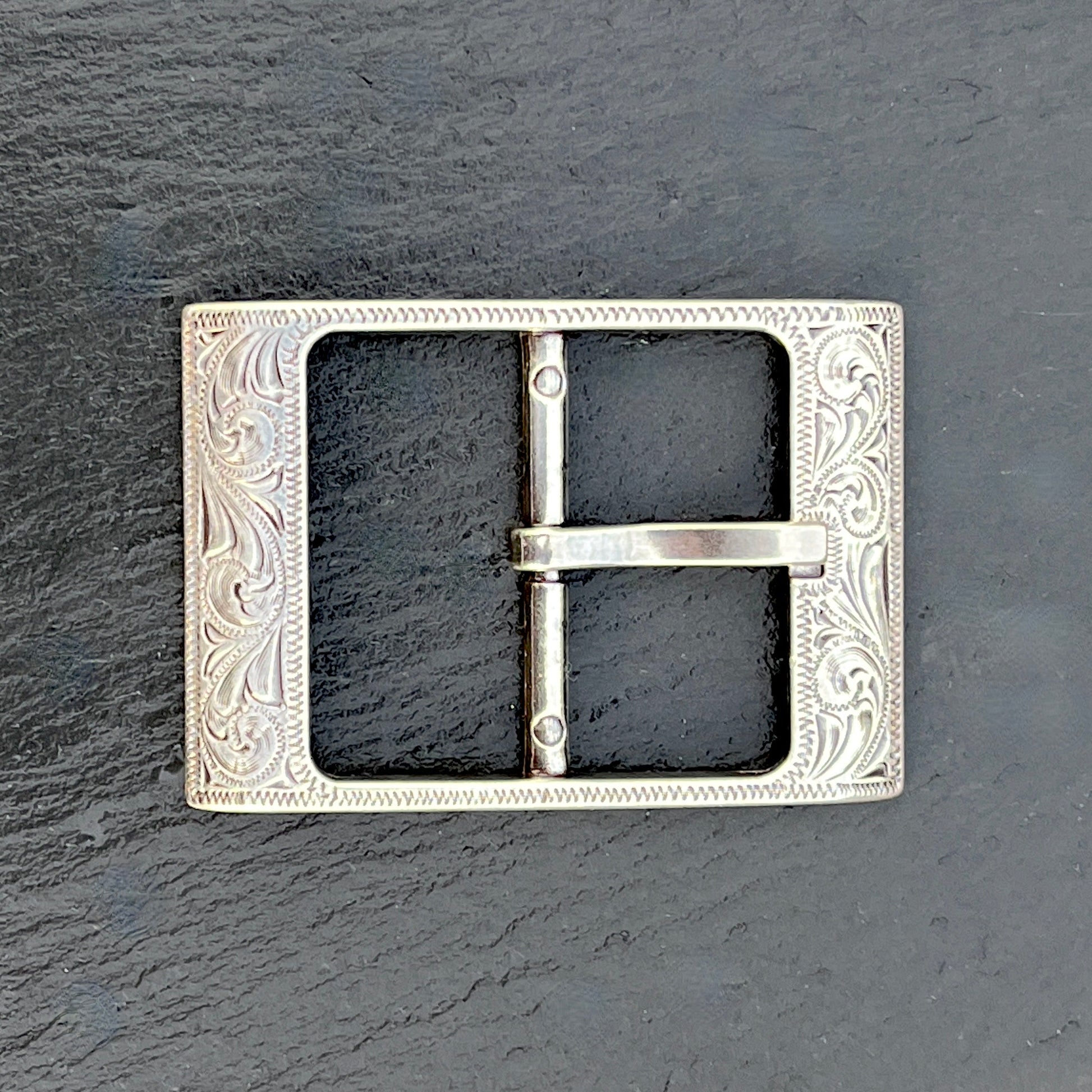 Engraved Rectangle Belt Buckle (fits 1.5" belt)