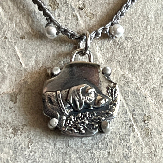 Little Lovely Dog Button Necklace