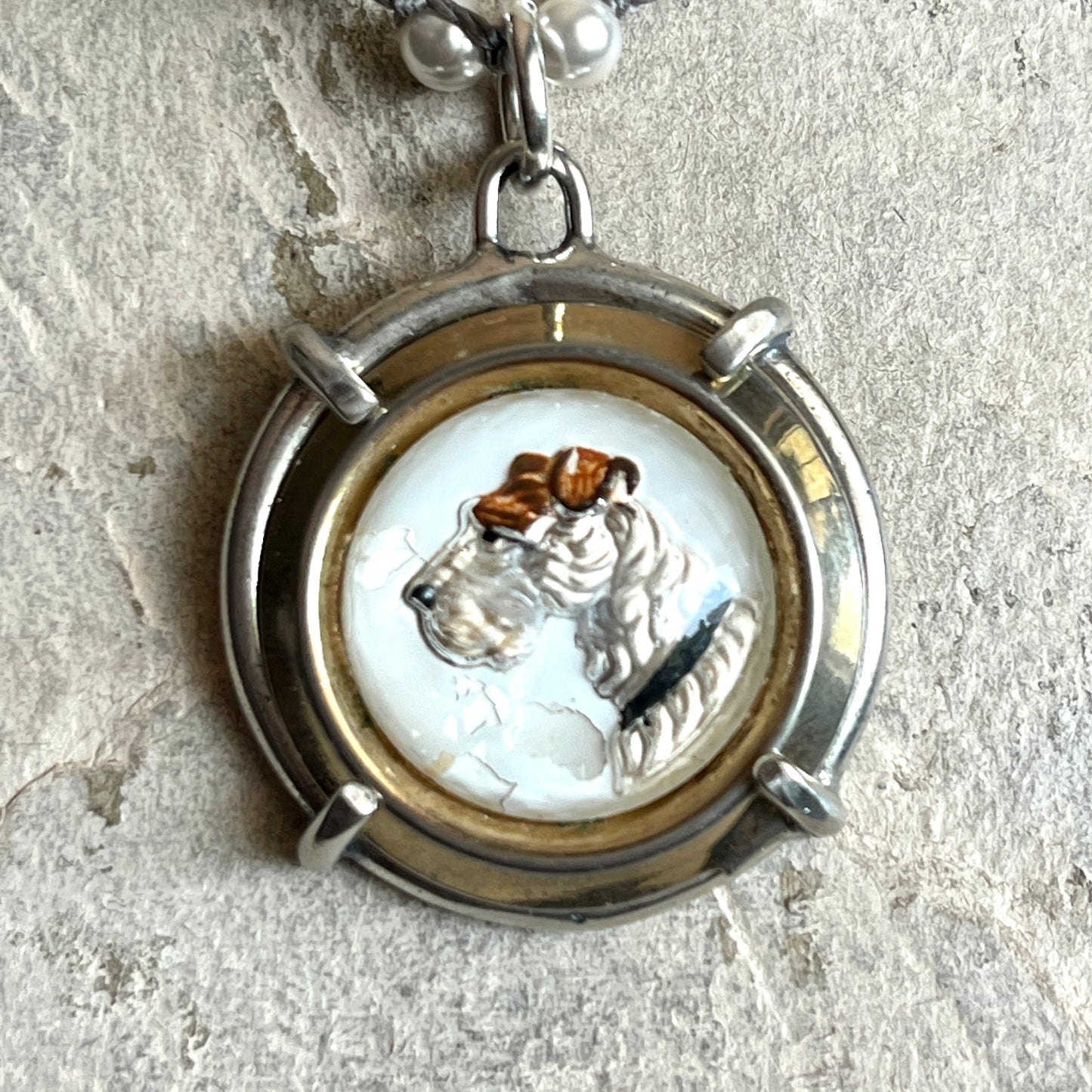 Intaglio Terrier Dog Necklace