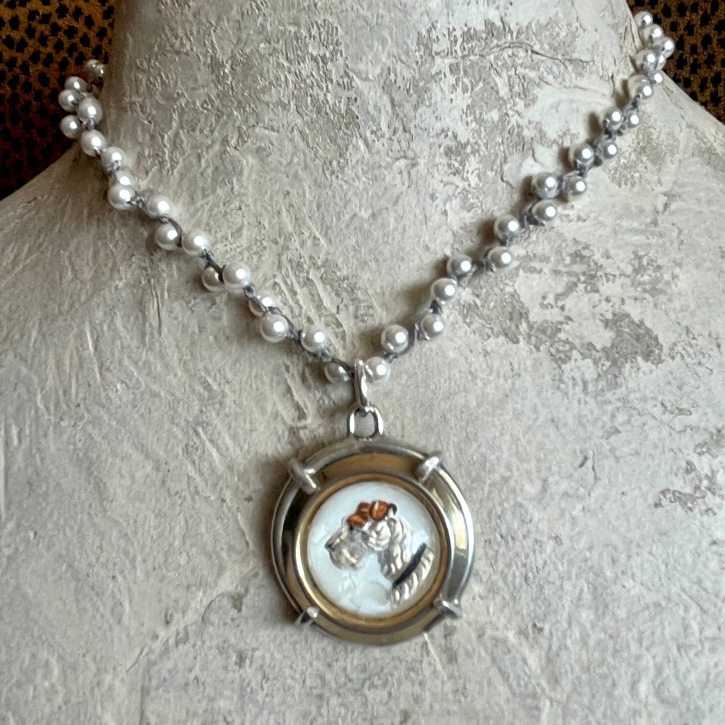 Intaglio Terrier Dog Necklace