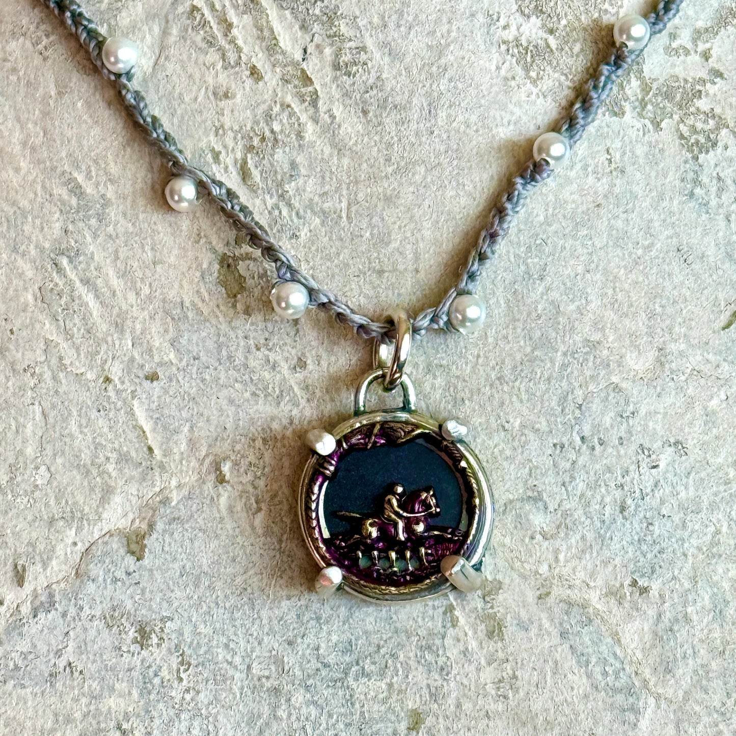 Dutch Steeplechase Button Necklace