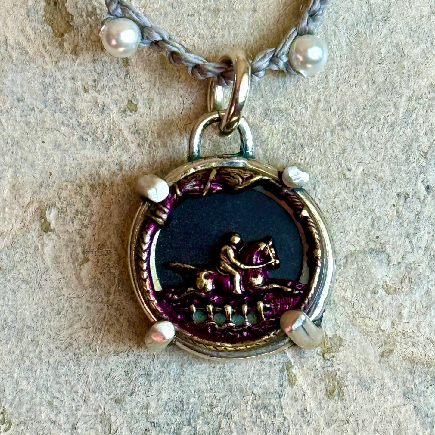 Dutch Steeplechase Button Necklace